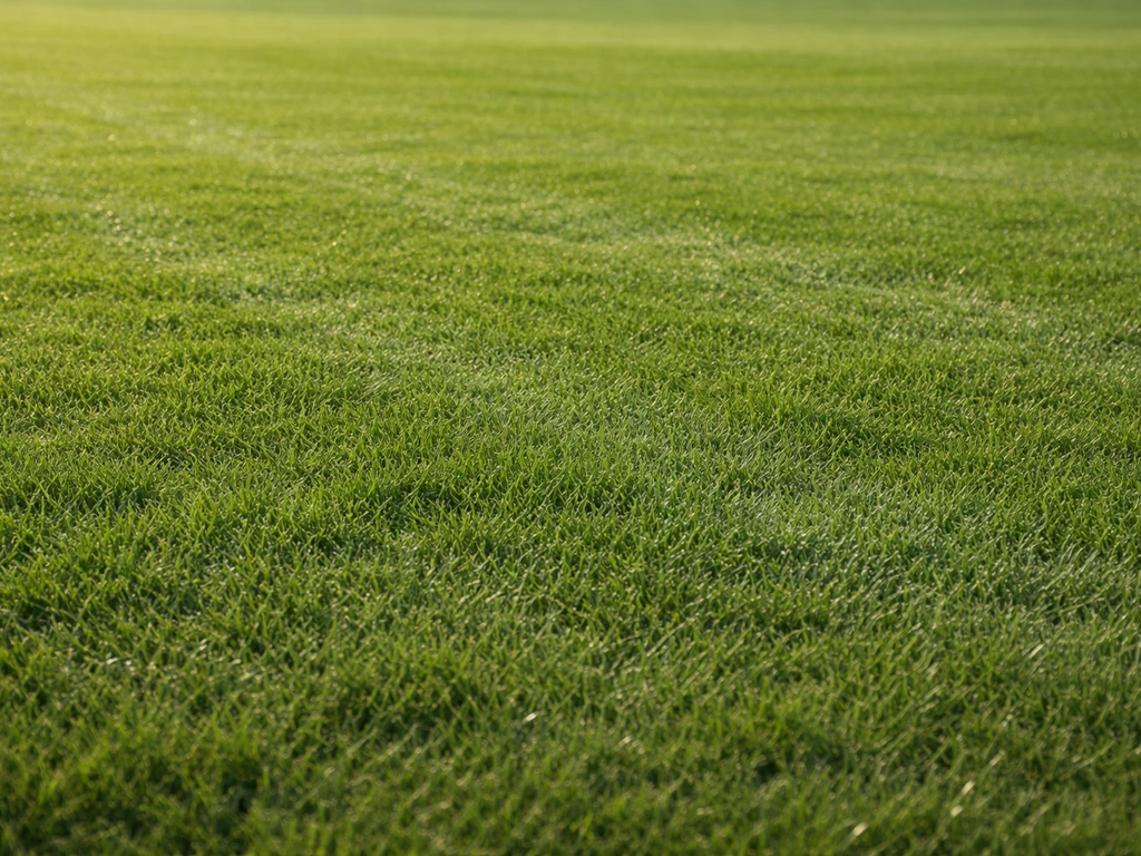 Strakke sportgazonmat met dicht gras, licht bespeeld ogend en snel herstellend na gebruik
