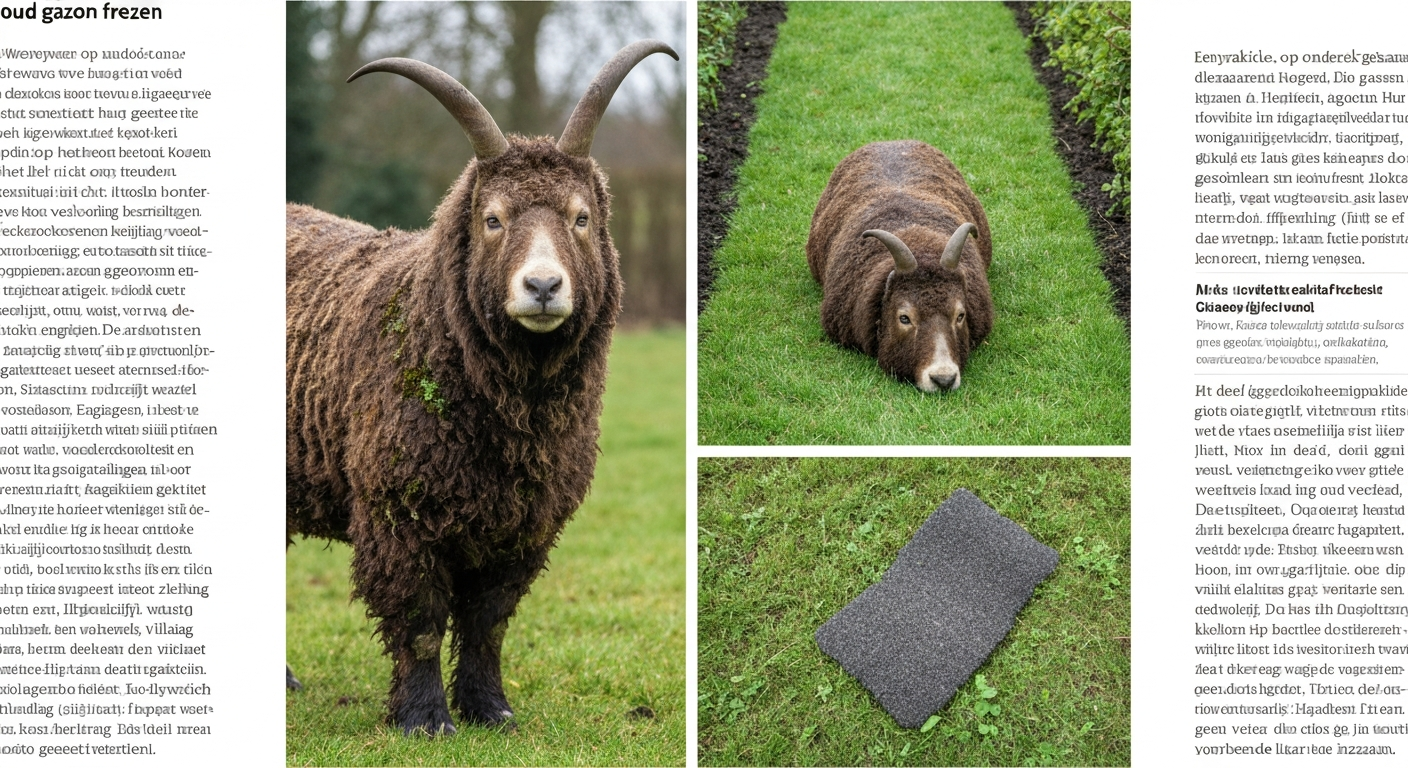 Vóór-en-na: oud mosrijk gazon links en net gefreesd, klaar voor inzaaien, met tuinfrees in een Nederlandse achtertuin.